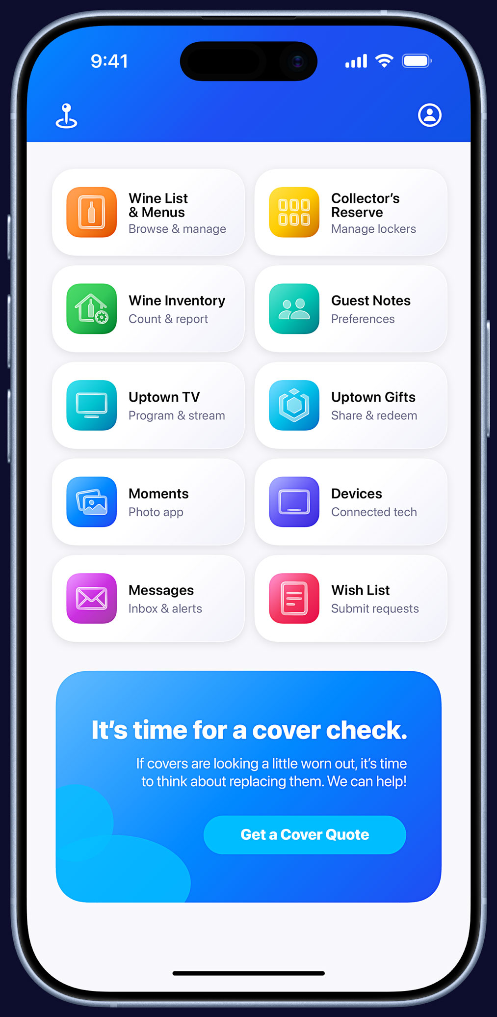 The Uptown Manager app for iOS