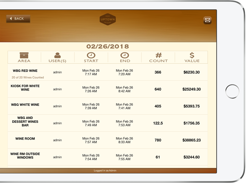 uptown-network-mobile-inventory-app-all-areas-overview-screen