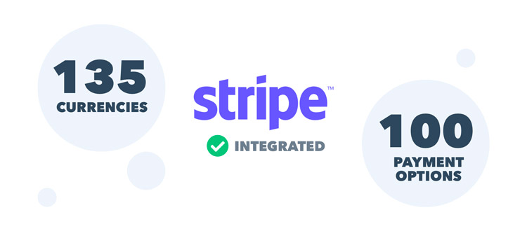 Stripe logo and integration features