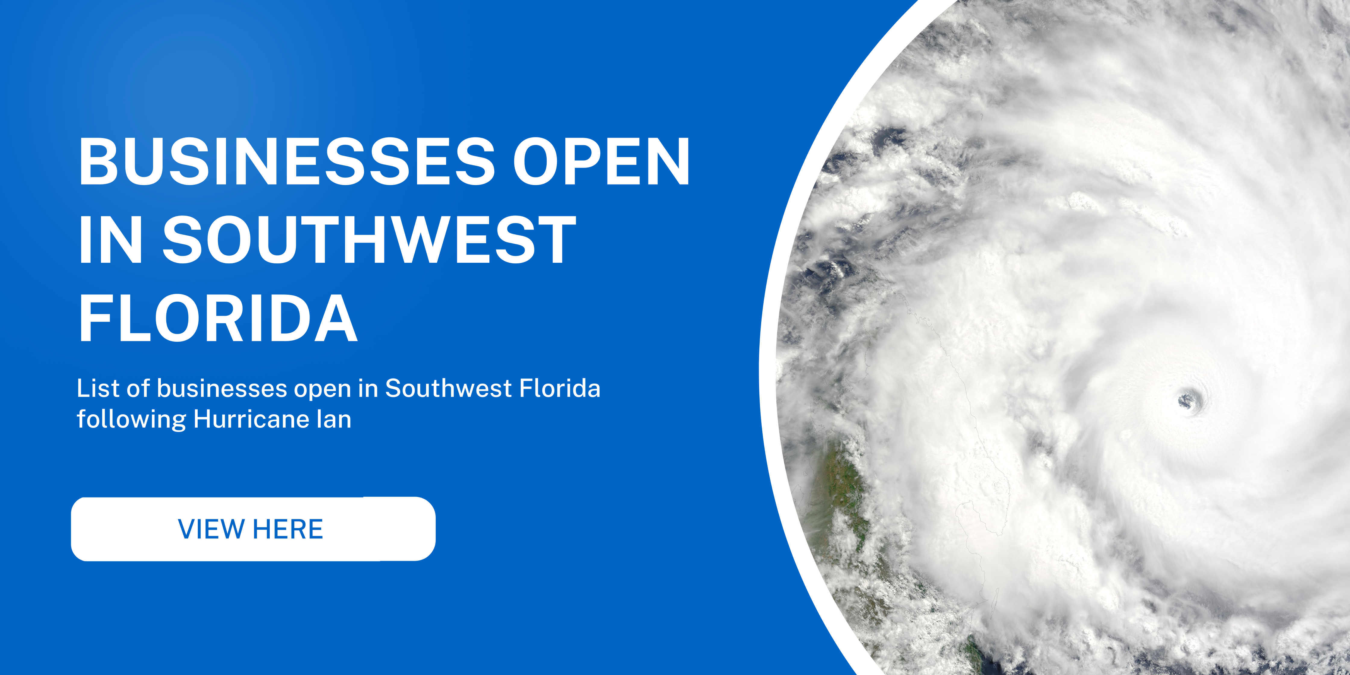 Businesses open in Southwest Florida following Hurricane Ian.