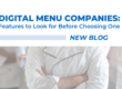Digital Menu Companies: Features to Look for Before Choosing One